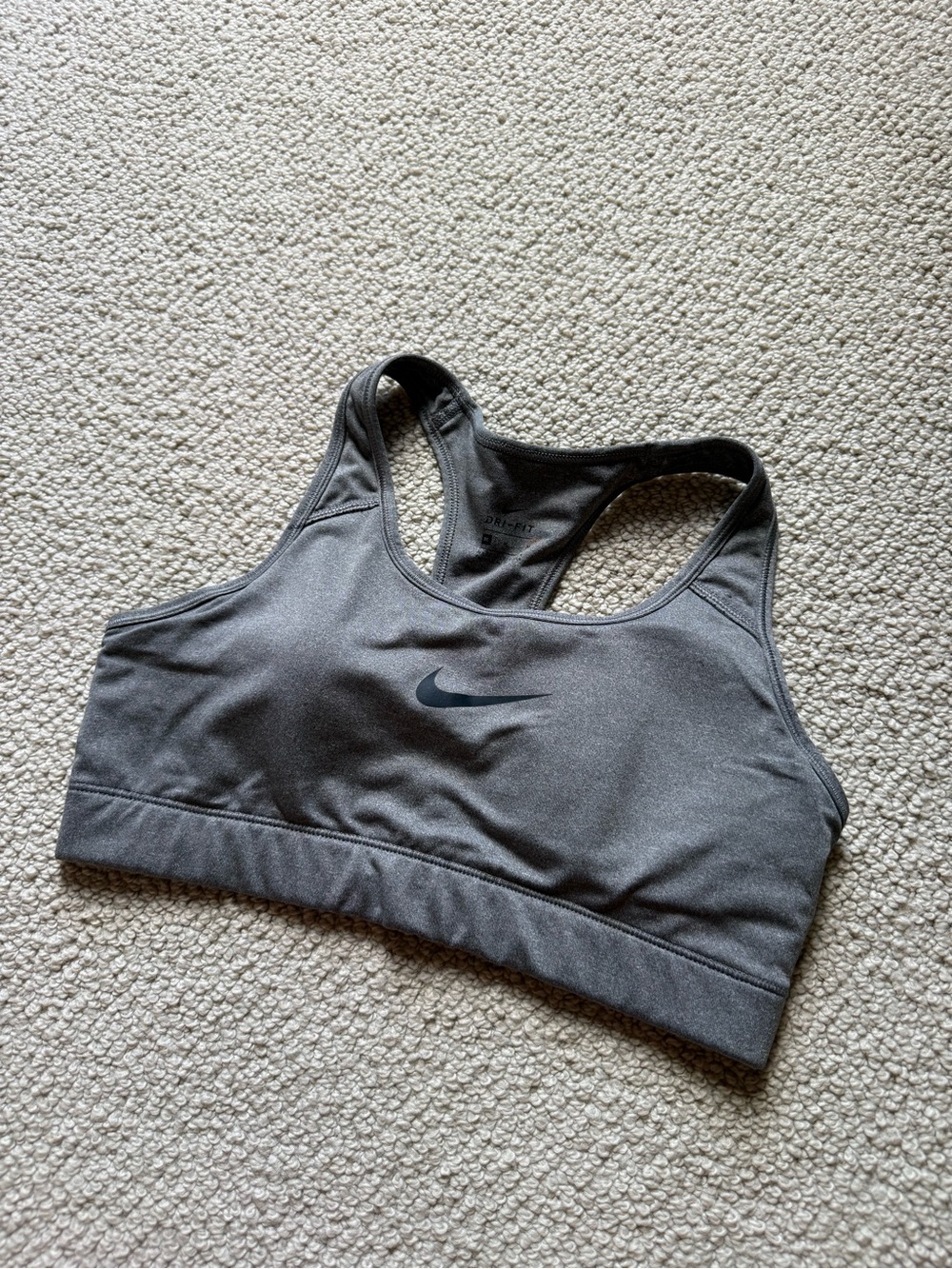 Nike Gray Racerback Dri-FIT Sports Bra